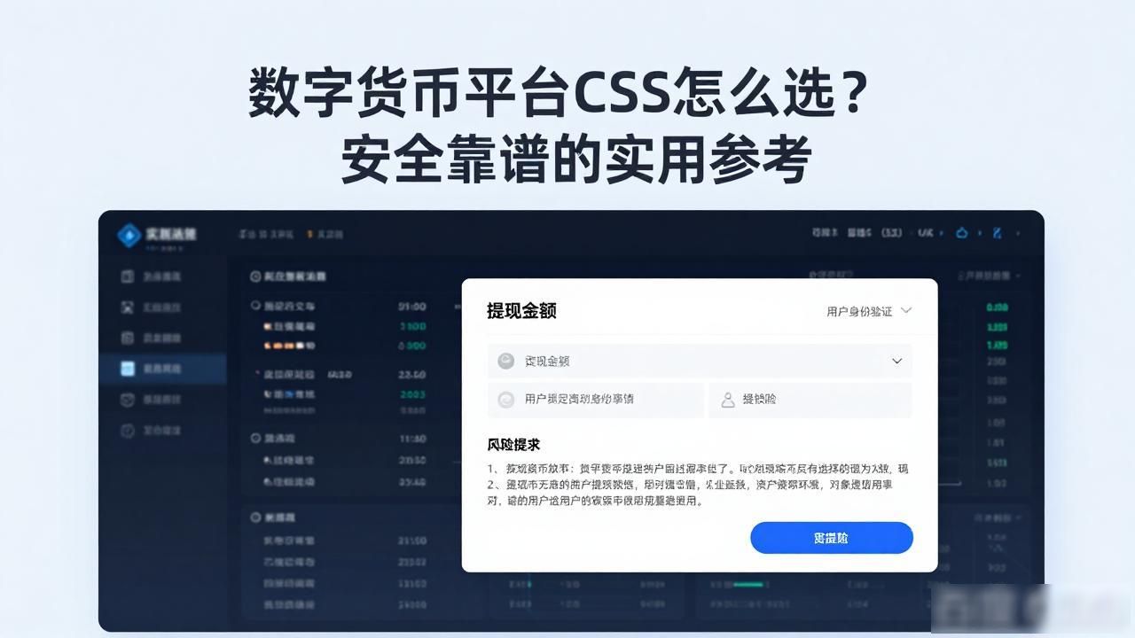 数字货币平台css怎么选？安全靠谱的实用参考