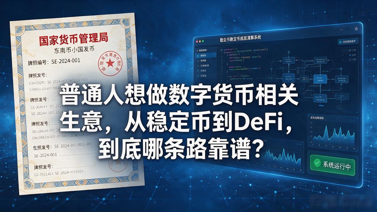 普通人想做数字货币相关生意，从稳定币到DeFi，到底哪条路靠谱