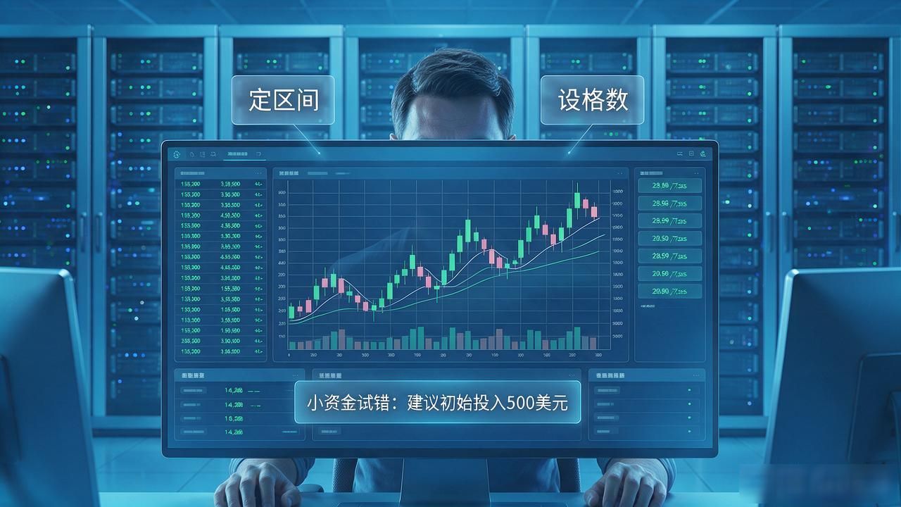 网格数字货币怎么用的，手把手教你定区间、设格数、跑策略