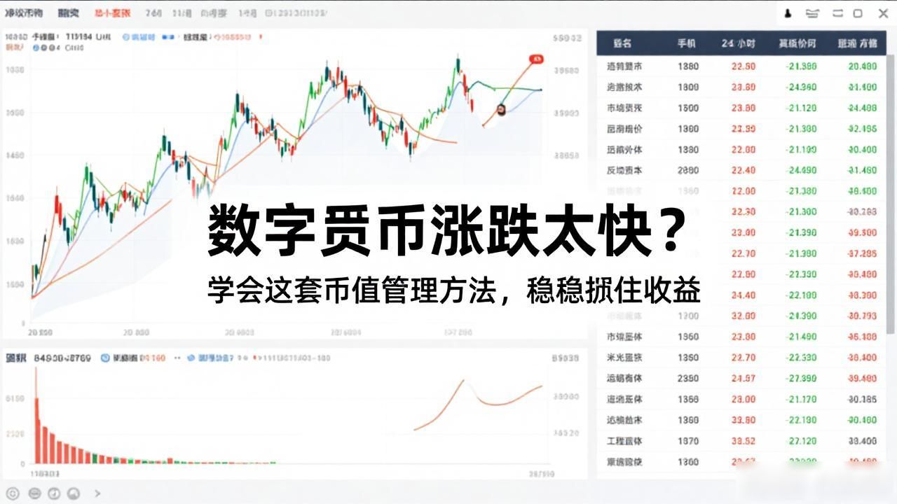 数字货币涨跌太快？学会这套币值管理方法，稳稳握住收益
