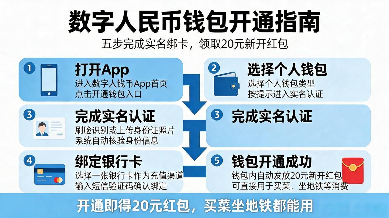 数字货币怎么申领？不用跑银行，手机三步就能开通
