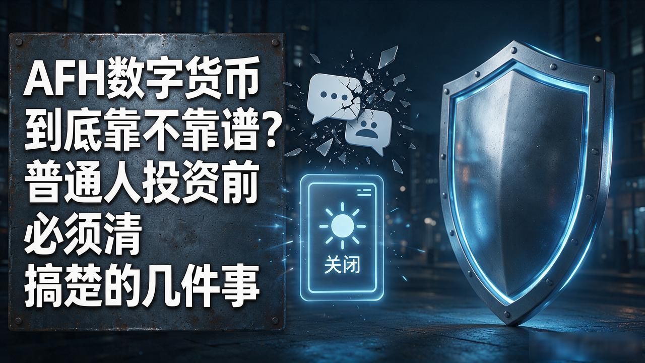 AFH数字货币到底靠不靠谱？普通人投资前必须搞清楚的几件事