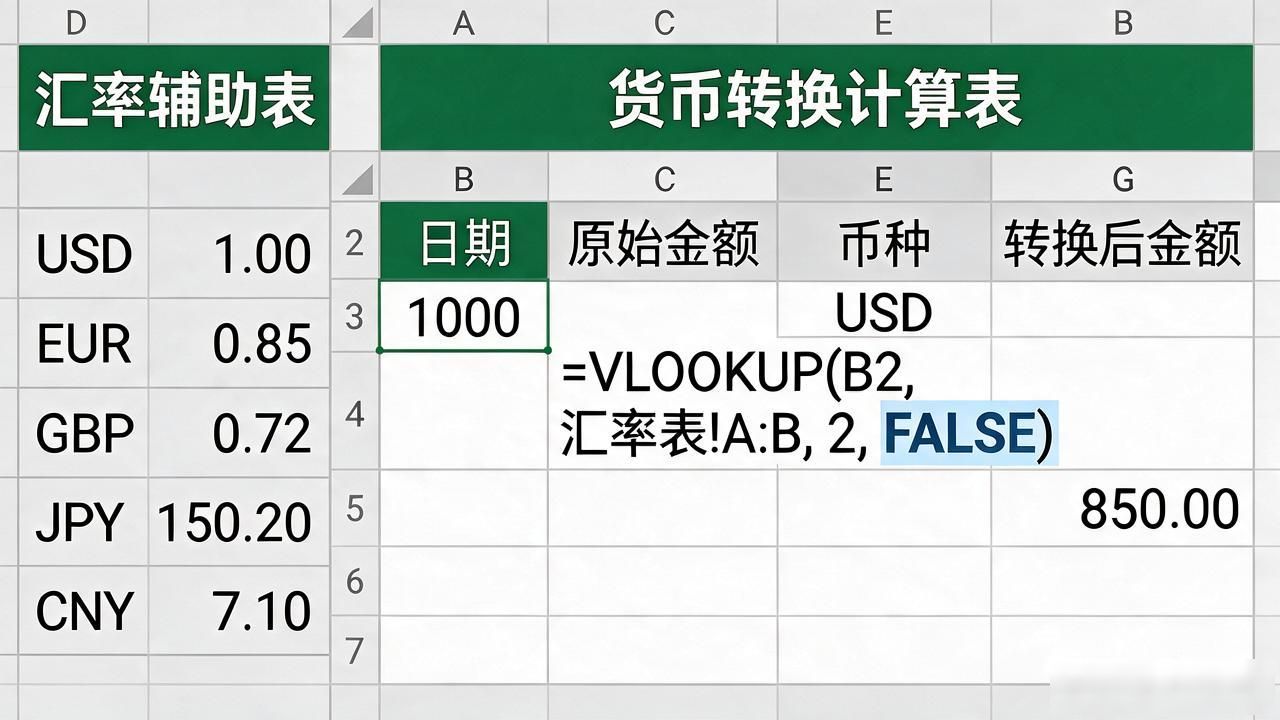 表格里货币数字怎么算？Excel里几种方法直接能用