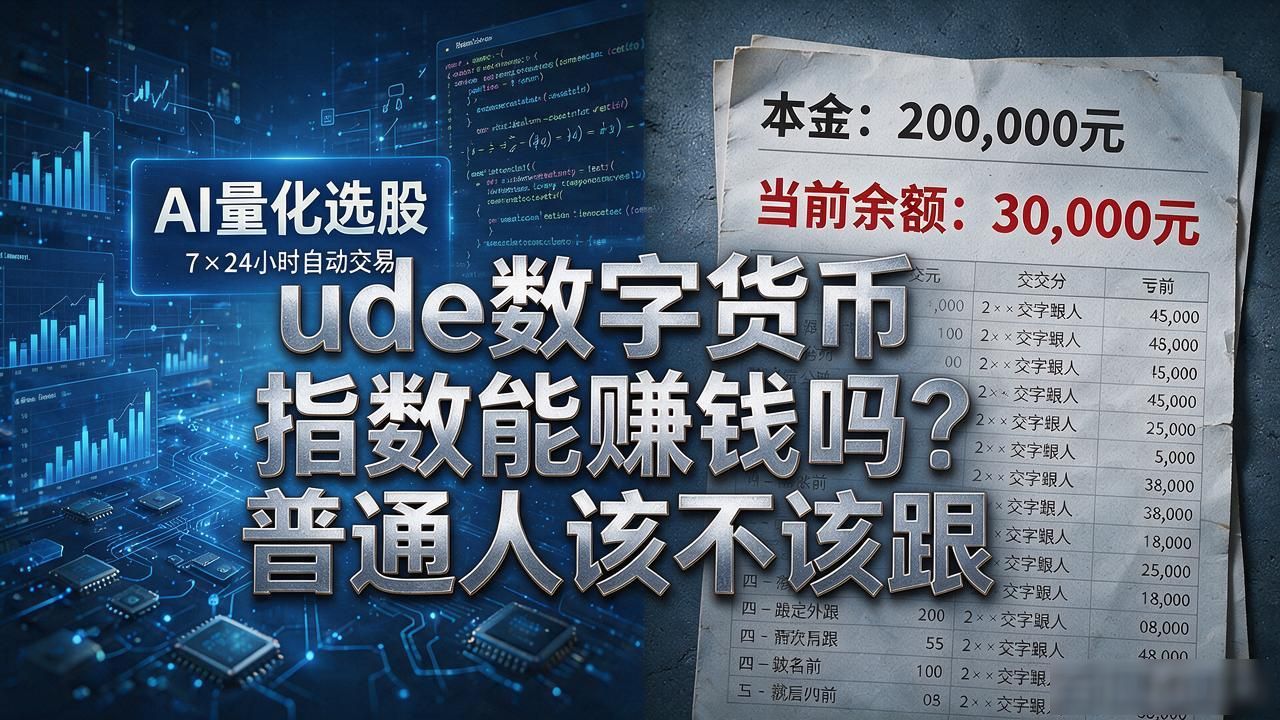 ude数字货币指数能赚钱吗？普通人该不该跟