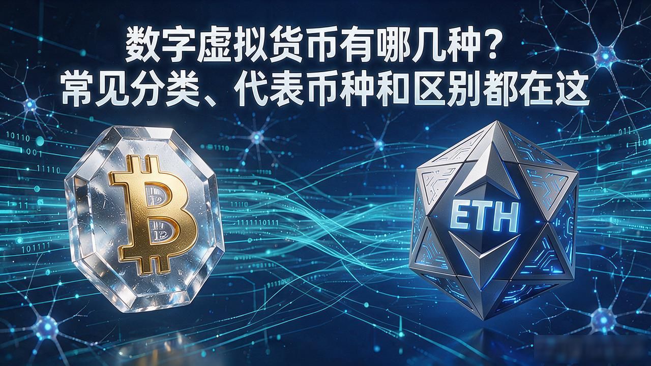 数字虚拟货币有哪几种？常见分类、代表币种和区别都在这