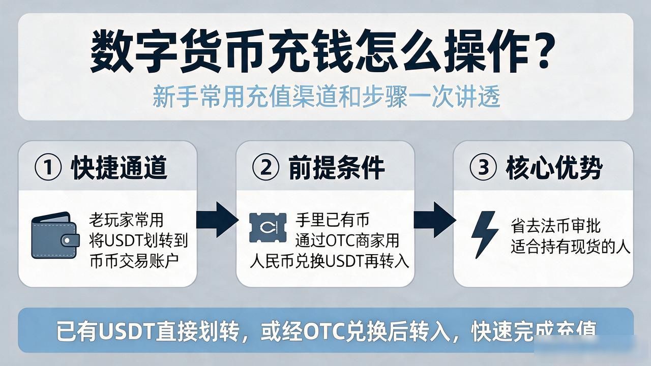 数字货币充钱怎么操作？新手常用充值渠道和步骤一次讲透